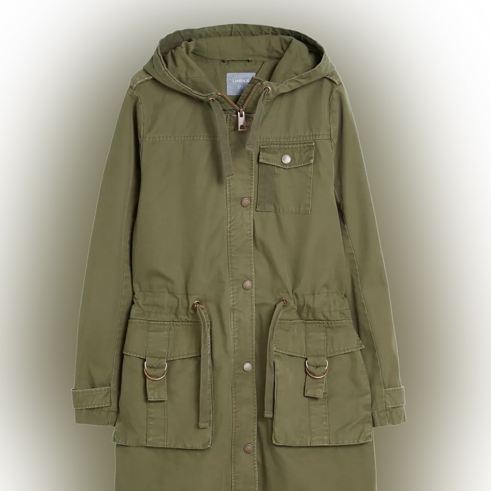 Lindex Cotton Parka Trench Jacket with Hood